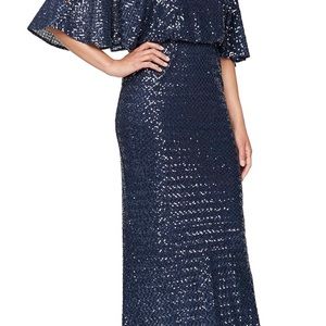 Navy Alex Evenings gown
